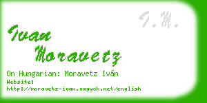 ivan moravetz business card
